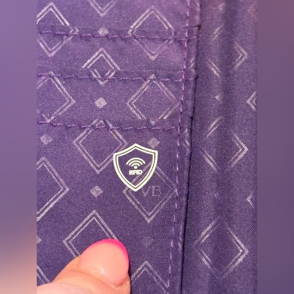 Vera Bradley RGID Protection Purple Clutch Wristlet. - Picture 10 of 15